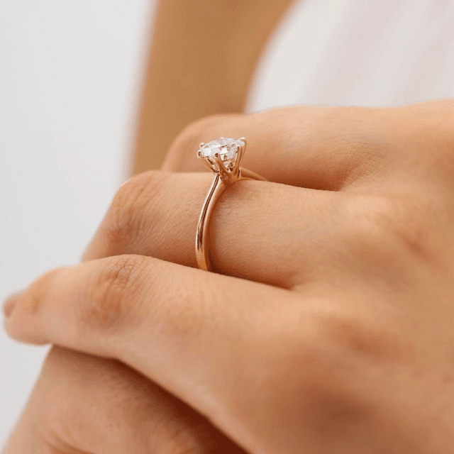 Close-up of a brilliant-cut diamond